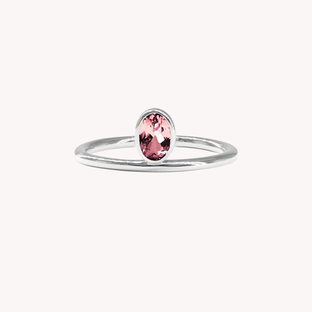 Bague Décentrée Rose Valentine