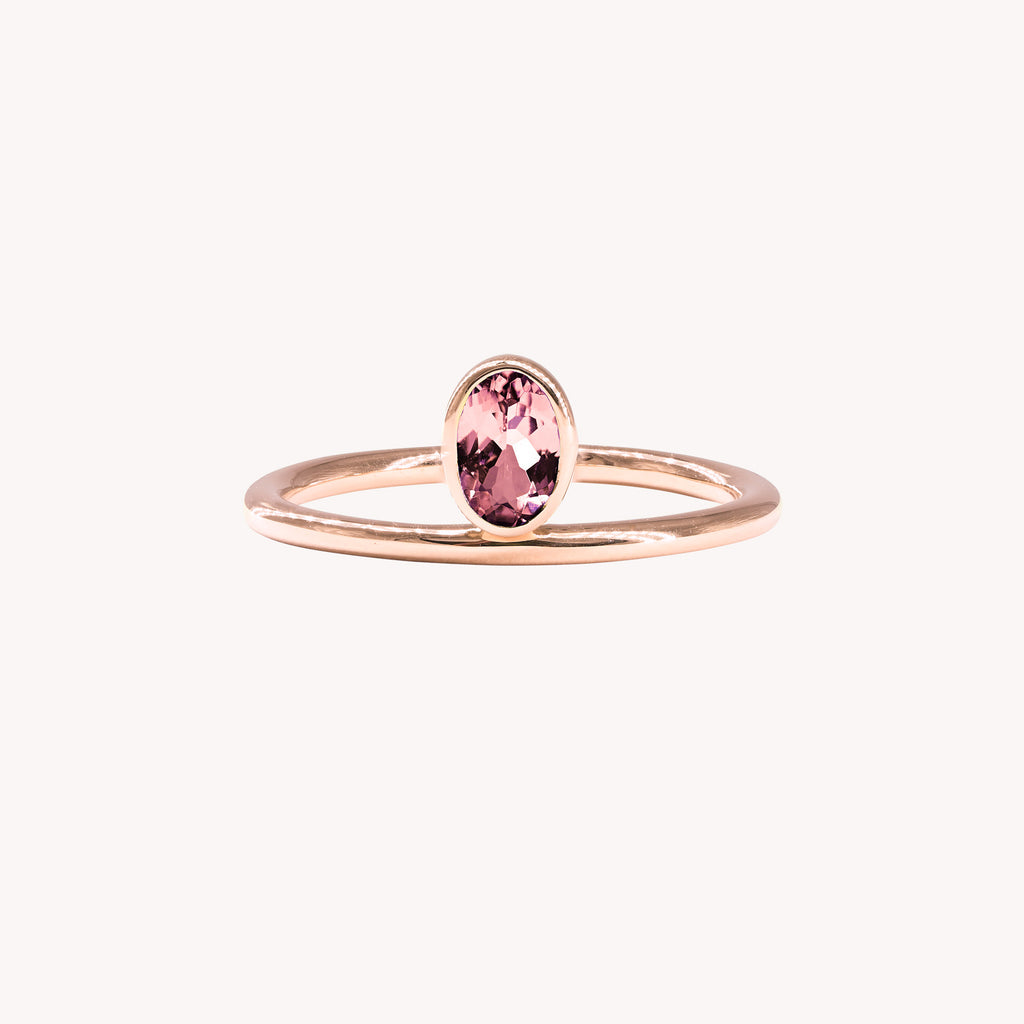 Bague Décentrée Rose Valentine
