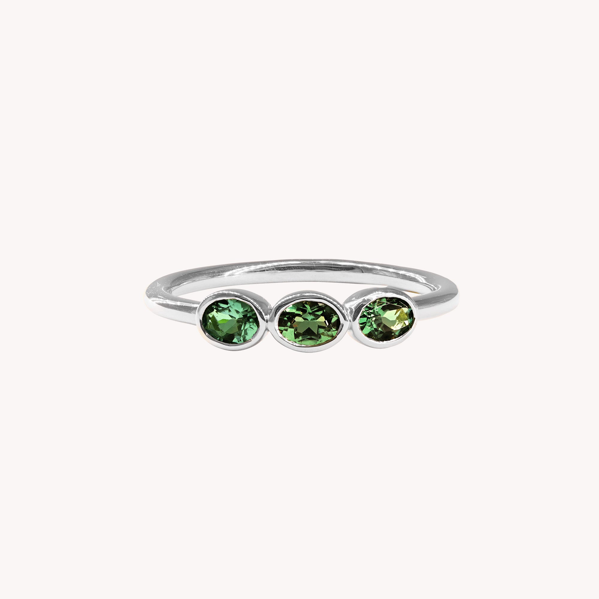 Green Valentine Trio Ring