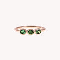 Green Valentine Trio Ring
