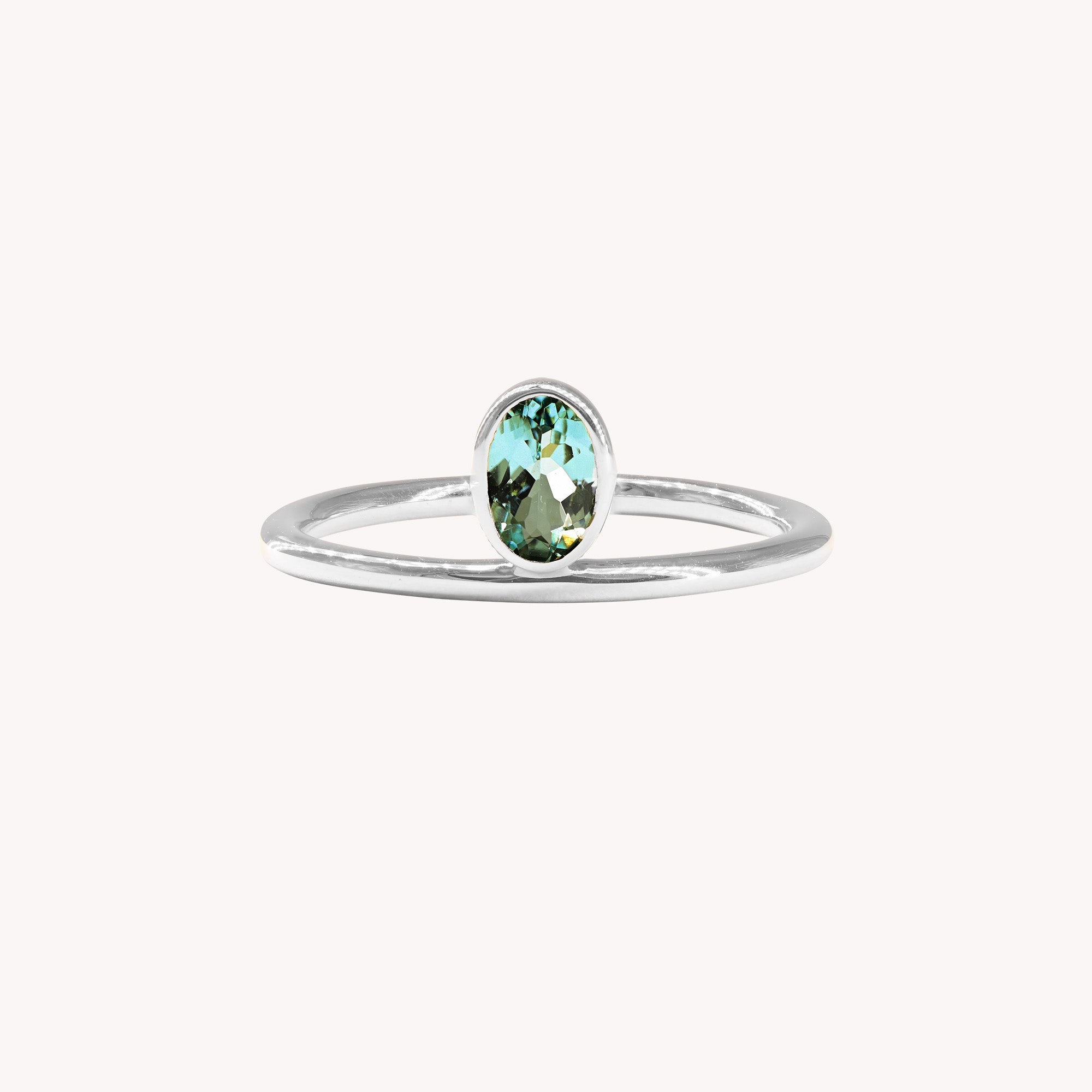 Off-Center Turquoise Valentine Ring