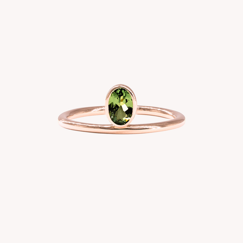 Bague Décentrée Verte Valentine