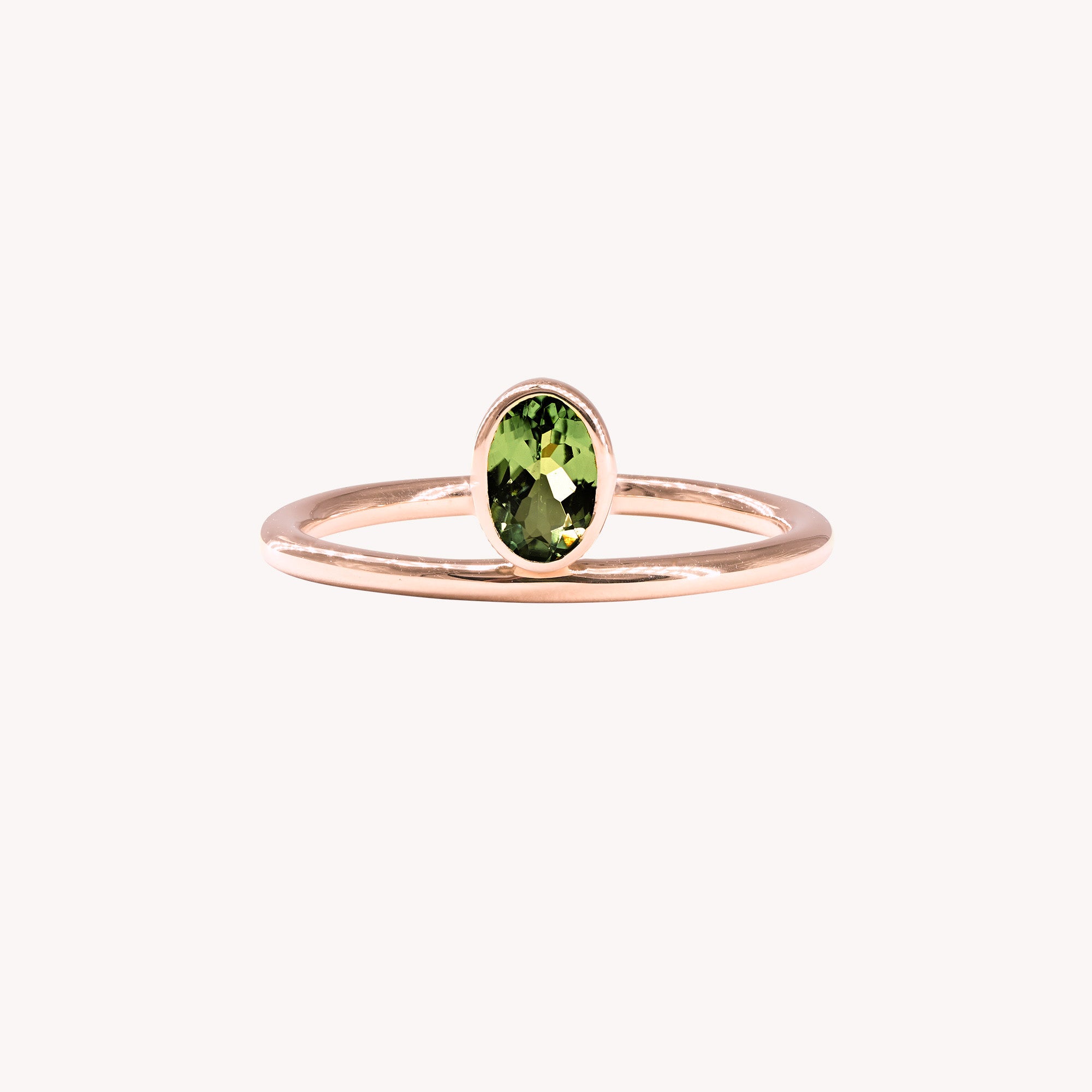 Green Valentine Off-Center Ring