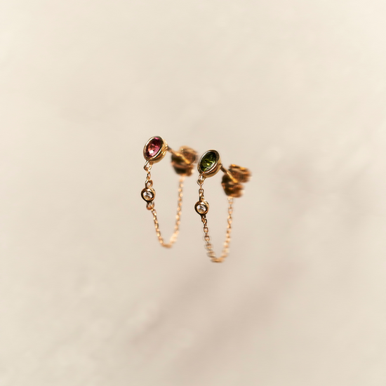 Valentine Rose Chain Earring