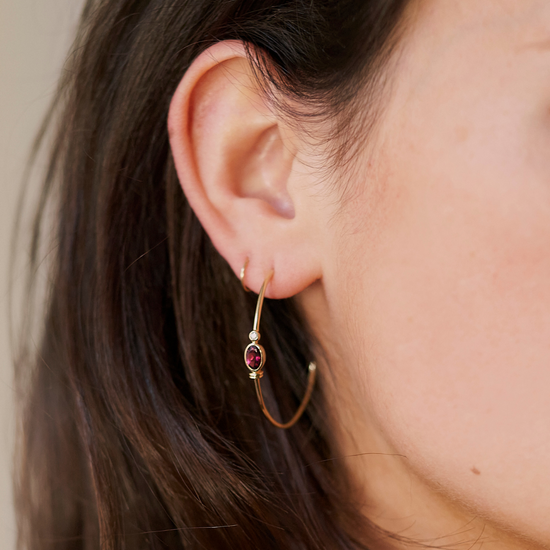 Valentine hoop earrings
