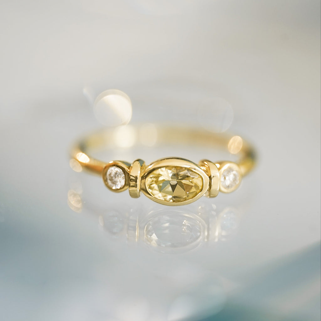 Bague Épaulée Jaune Valentine