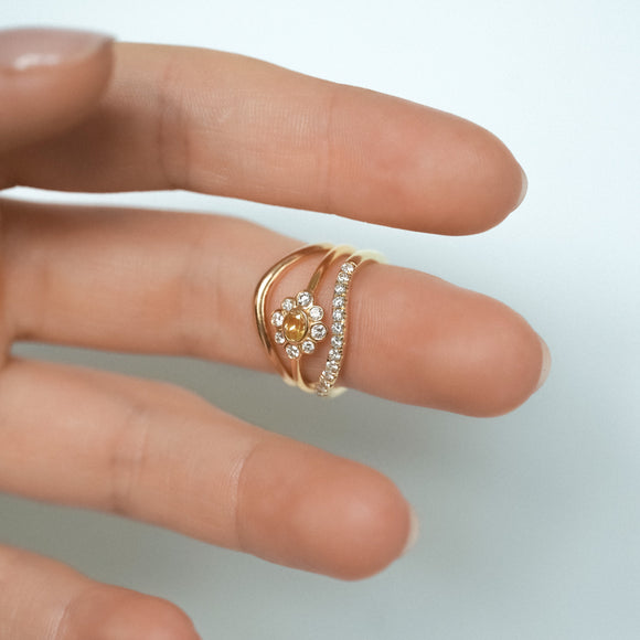 Bague vague Alba Bague marguerite Bague vague Iris