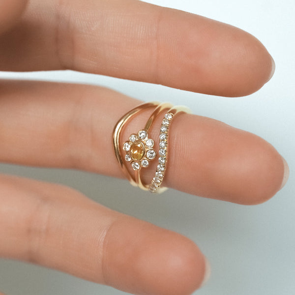 bague vague Alba bague Marguerite bague vague iris