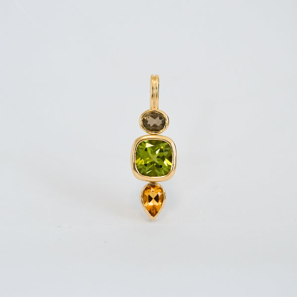 Pendentif Unique - Péridot et Tourmalines II