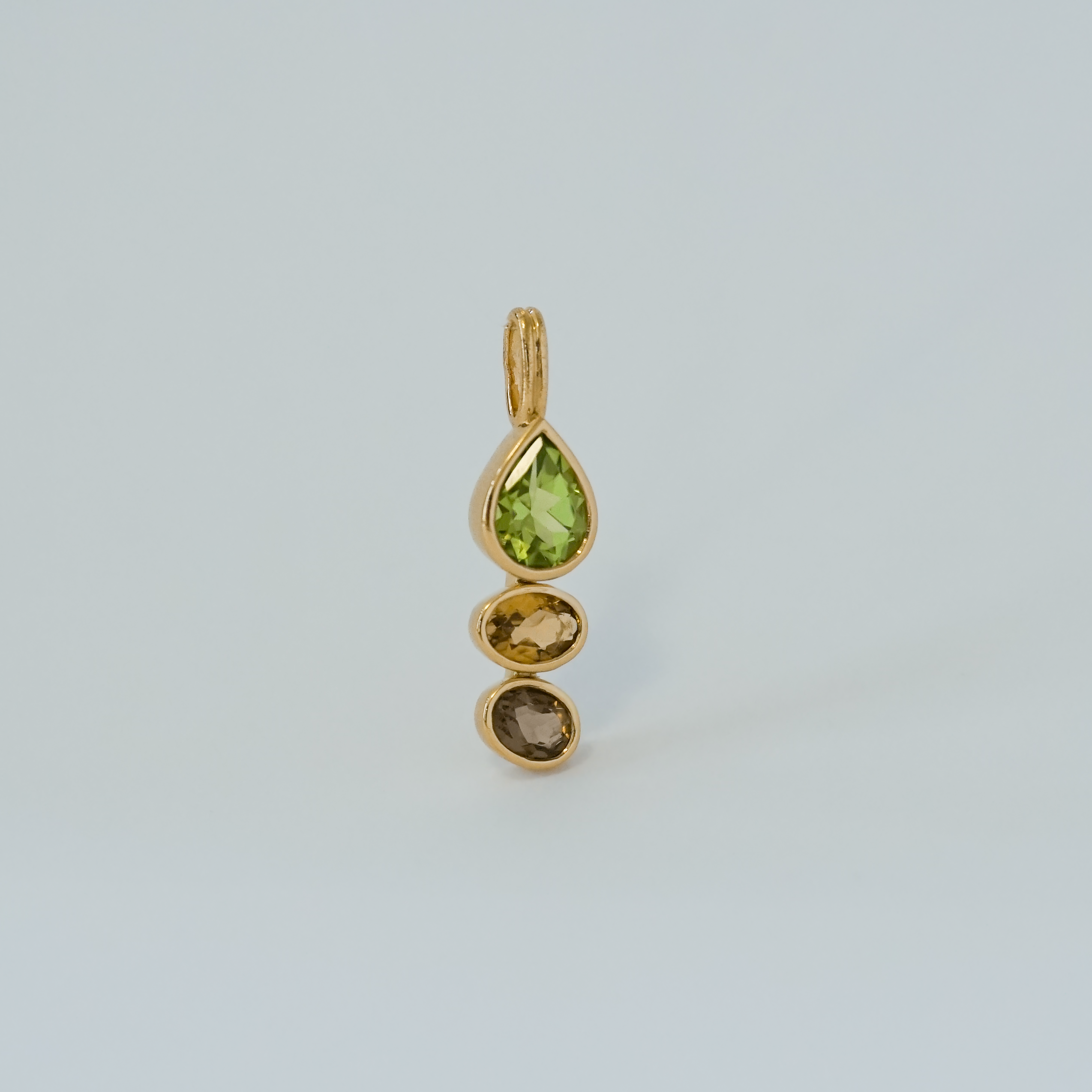 Unique Pendant - Peridot and Tourmalines I