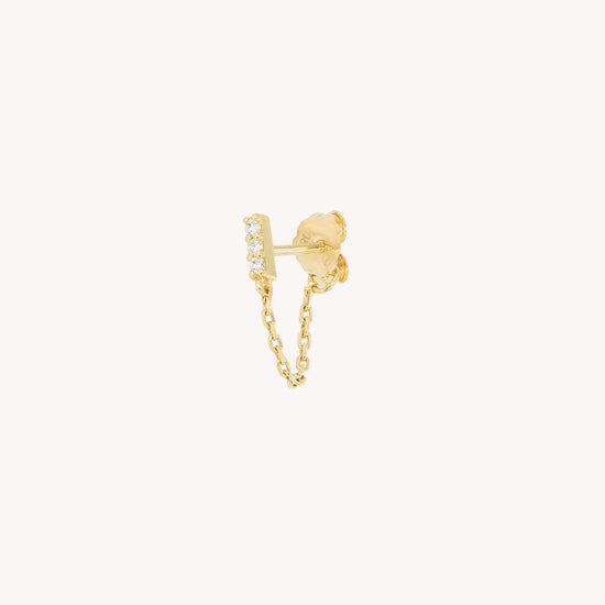 Iris White Diamond Chain Earring