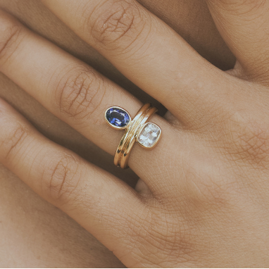 - Vendu - Bague Emilie Double Anneau