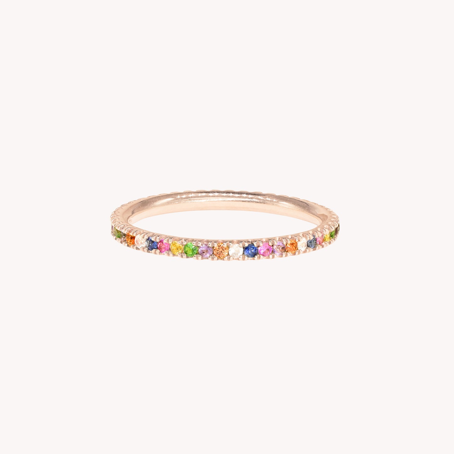 Multicolored Iris Wedding Ring