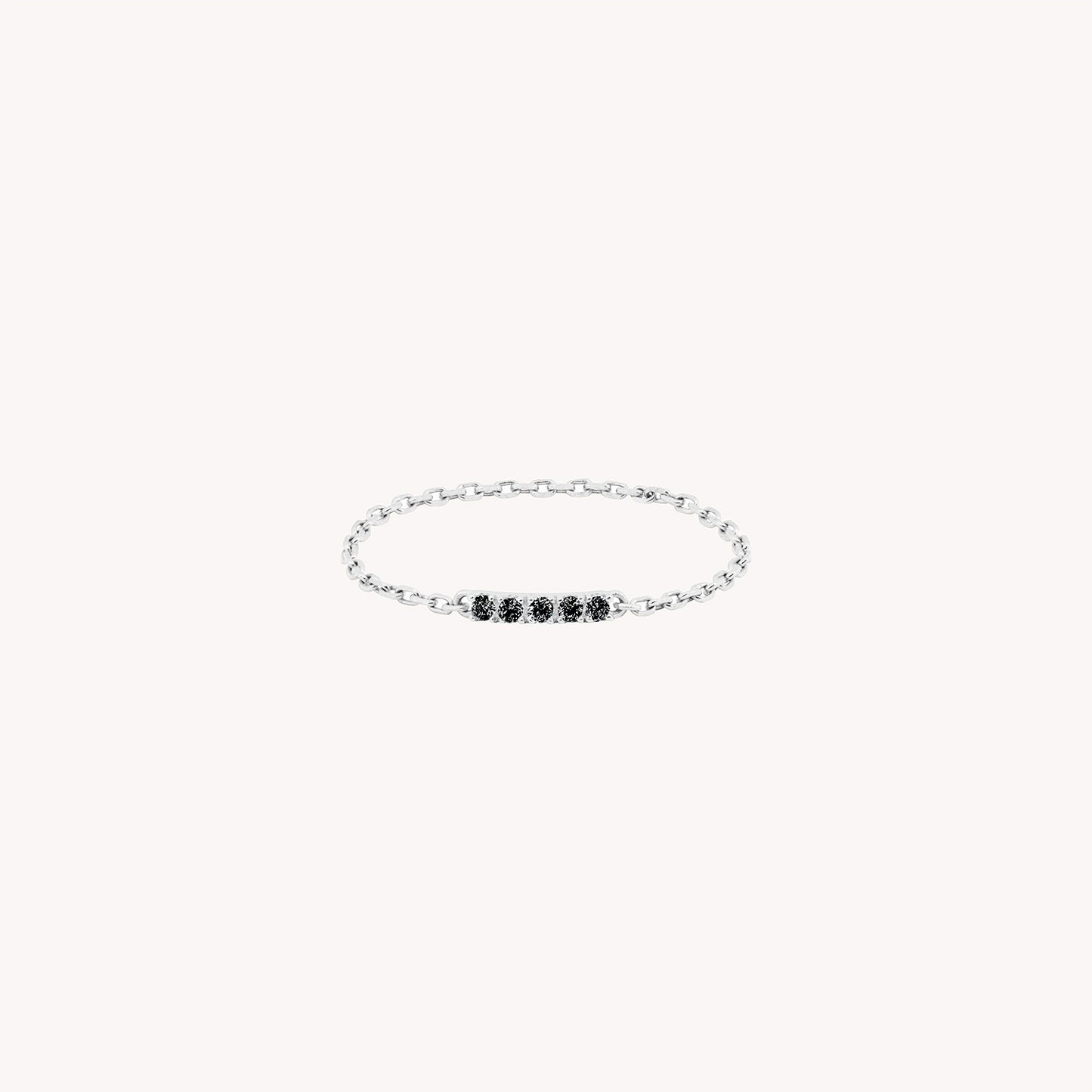 Iris Black Diamond Chain Ring