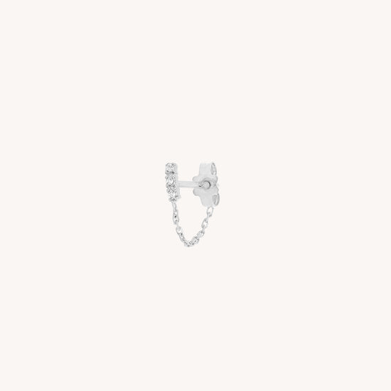 Iris White Diamond Chain Earring